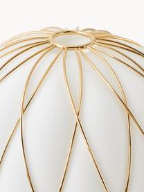 Lampe à poser artisanale Pinecone, Blanc, doré, Ø 30 x haut. 36 cm