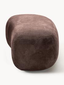 Panca curva Alba, Rivestimento: 97% poliestere, 3% nylon , Struttura: legno massiccio di abete , Piedini: plastica, Tessuto marrone scuro, Larg. 130 x Prof. 62 cm