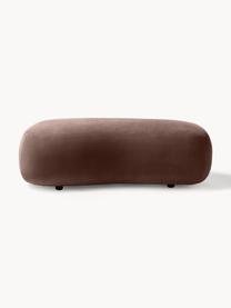 Pouf Alba, Rivestimento: 97% poliestere, 3% nylon , Struttura: legno di abete massiccio,, Piedini: plastica Questo prodotto , Tessuto marrone scuro, Larg. 130 x Prof. 62 cm