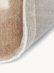 Tappeto in lana fatto a mano con motivo a rilievo Corin, Retro: 100% cotone Nel caso dei , Tonalità marroni, Larg. 160 x Lung. 230 cm  (taglia M)