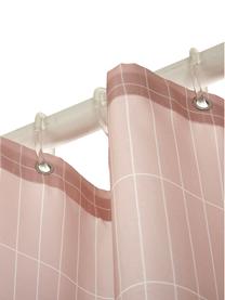 Cortina de baño Tiles, Ojales: metal, Rosa, An 180 x L 200 cm