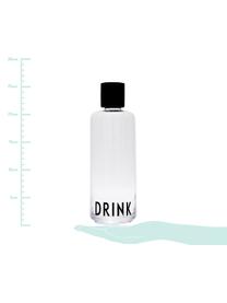 Designová karafa s nápisem Daily Drink, Transparentní