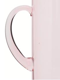 Brocca rosa con bordo dorato Chloe, 1.6 L, Vetro, Pesca, Alt. 25 cm, 1.6 L