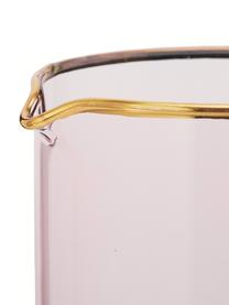 Pichet verre teinté rose Chloe, 1,6 l, Verre, Pêche, haut. 25 cm, 1,6 l