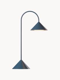 Přenosná exteriérová stolní LED lampa Grasp, stmívatelná, Šedomodrá, matná, Š 30 cm, V 47 cm