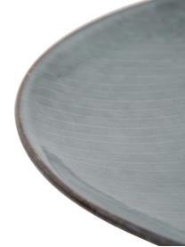 Piatto piano fatto a mano Nordic Sea 4 pz, Gres, Grigio-blu, Ø 26 cm