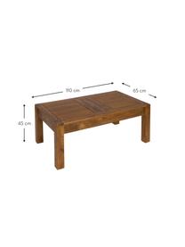 Tavolino da salotto in legno con contenitore Ohio, Legno lunare, Marrone, Larg. 110 x Alt. 65 cm