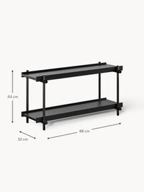 Console en métal Lana, Noir, larg. 88 x haut. 44 cm