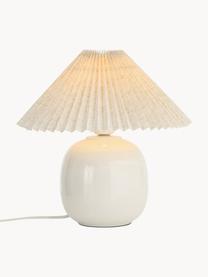 Tischlampe Chloe, Lampenschirm: Leinenstoff, Lampenfuß: Keramik, Off White, Ø 39 x H 40 cm