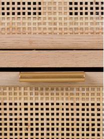 Cómoda de madera Cayetana, Estructura: tablero de fibras de dens, Patas: madera de bambú pintada, Madera, bambú barnizado, An 80 x Al 81 cm