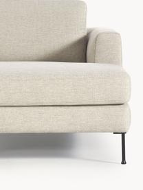 Ecksofa Cucita (3-Sitzer), Bezug: Webstoff (100% Polyester), Gestell: Massives Kiefernholz, Webstoff Hellbeige, B 262 x T 163 cm, Eckteil links