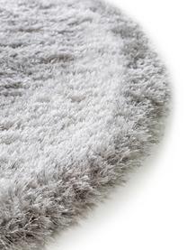 Tapis rond shaggy gris poils longs Lea, Gris