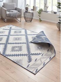 Tappeto reversibile da interno-esterno Malibu, Blu, crema, Larg. 200 x Lung. 290 cm (taglia L)