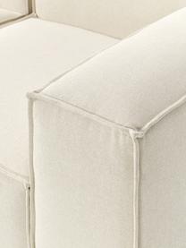 Modulares Ecksofa Lennon, Bezug: 100 % Polyester Der strap, Gestell: Massives Kiefernholz, Spe, Webstoff Off White, B 327 x T 180 cm, Eckteil links