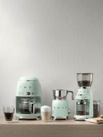 Filterkaffeemaschine 50's Style, Gehäuse: Metall, lackiert, Kanne: Glas, Mintgrün, glänzend, B 26 x H 36 cm