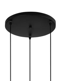 Lampada cluster a sospensione in vetro Spada, Paralume: vetro, Baldacchino: plastica, Dorato, grigio, Ø 40 x Alt. 28 cm