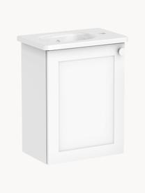 Lavabo con mobiletto Rafaella, larg. 45 cm, sinistra, Manico: alluminio rivestito, Bianco, Larg. 45 x Alt. 58 cm