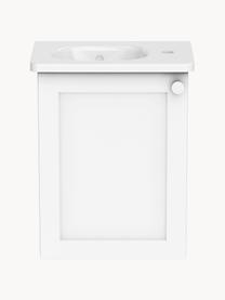 Lavabo con mobiletto Rafaella, larg. 45 cm, sinistra, Manico: alluminio rivestito, Bianco, Larg. 45 x Alt. 58 cm