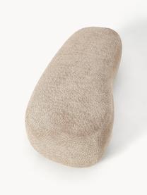 Puf reposapiés en tejido bouclé Alba, Tapizado: 100% poliéster Alta resis, Estructura: madera de abeto maciza, m, Patas: plástico Este producto es, Tejido beige, An 130 x F 62 cm