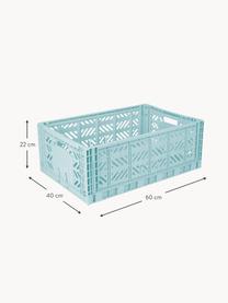 Caisson de rangement pliable Maxi, larg. 60 cm, Plastique, Bleu ciel, larg. 60 x prof. 40 cm