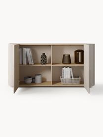 Sideboard Jodie, Gestell: Massives Eschenholz Diese, Hellbeige, Eschenholz, B 160 x H 79 cm