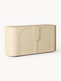 Credenza Jodie, Struttura: legno di frassino massicc, Beige chiaro, legno di frassino, Larg. 160 x Alt. 79 cm