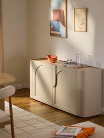 Sideboard Jodie, Gestell: Massives Eschenholz Diese, Hellbeige, Eschenholz, B 160 x H 79 cm