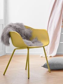 Chaise scandinave plastique Claire, Jaune, larg. 60 x prof. 54 cm