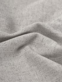 Funda de cojín con volantes Colette, 60% poliéster, 25% algodón, 15% lino, Gris, An 30 x L 50 cm
