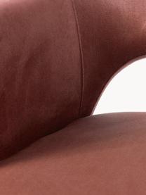 Chaise rembourrée en velours Rachel, Velours brun, larg. 55 x prof. 65 cm