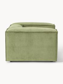 Fauteuil Lennon van corduroy, Bekleding: corduroy (92% polyester, , Frame: massief grenenhout, multi, Poten: kunststof Dit product is , Corduroy olijfgroen, B 130 x H 101 cm