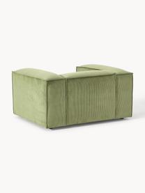 Sillón de pana Lennon, Tapizado: pana (92% poliéster, 8% p, Estructura: madera de pino maciza, ma, Patas: plástico Este producto es, Pana verde oliva, An 130 x F 101 cm