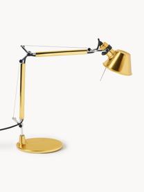Schreibtischlampe Tolomeo Micro, Lampenschirm: Aluminium, beschichtet, Gestell: Aluminium, beschichtet, Goldfarben, B 43 x H 37 cm