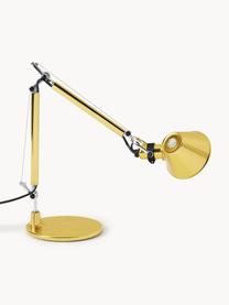 Lampa biurkowa Tolomeo Micro, Stelaż: aluminium powlekane, Odcienie złotego, S 43 x W 37 cm