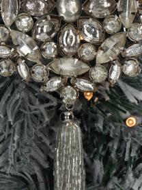 Ozdoba na vánoční stromeček se střapcem Tassel, Sklo, potažený kov, Stříbrná, Š 10 cm, V 26 cm