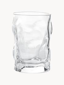 Waterglazen Sorgente in organische vorm, 6 stuks, Glas, Transparant, Ø 7 x H 11 cm, 300 ml