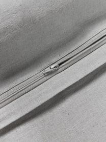 Lněný povlak na polštář se strukturovaným vzorem Darla, 51 % len, 49 % bavlna, Světle šedá, Š 45 cm, D 45 cm