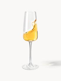 Mondgeblazen champagneglazen Ellery, 4 stuks, Glas, Transparant, Ø 7 x H 23 cm, 230 ml