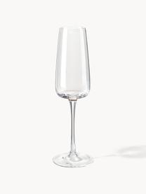 Mondgeblazen champagneglazen Ellery, 4 stuks, Glas, Transparant, Ø 7 x H 23 cm, 230 ml