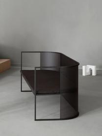 Coussin de chaise d'extérieur Bauhaus, Noir, larg. 166 x long. 63 cm
