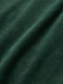 Fluwelen kussenhoes Sina met structuurpatroon, Fluweel (100% katoen), Donkergroen, B 30 x L 50 cm
