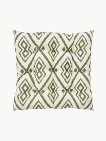 Cojín de asiento de algodón Delilah, Tapizado: 100% algodón, Verde oliva, An 40 x L 40 cm
