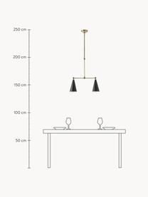 Lámpara de techo orientable Aubrey, Metal recubierto, Dorado, negro, An 81 x Al 113 cm