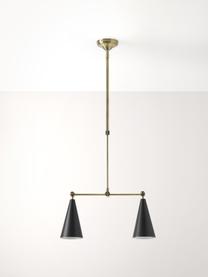 Lámpara de techo orientable Aubrey, Metal recubierto, Dorado, negro, An 81 x Al 113 cm