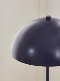 Lámpara de mesa Matilda, Pantalla: metal con pintura en polv, Cable: cubierto en tela, Azul oscuro, Ø 29 x Al 45 cm