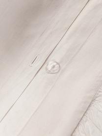 Housse de couette en coton délavé à volants Louane, Beige clair, larg. 200 x long. 200 cm