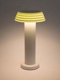 Lampada da tavolo piccola portatile a LED con luce regolabile PL1, Paralume: silicone, Struttura: metallo rivestito, Bianco, verde chiaro, Ø 13 x Alt. 24 cm