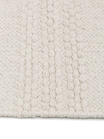 Passatoia bianca a righe con frange Tanja, 100% cotone, Bianco, Larg. 70 x Lung. 200 cm