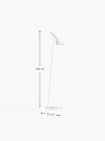 Lampada da lettura piccola AJ, Lampada: acciaio rivestito, Bianco, Alt. 130 cm