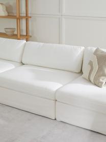 Mittelmodul Russell mit abnehmbaren Bezügen, Bezug: 100% Baumwolle Der strapa, Gestell: Massives Kiefernholz, Spe, Webstoff Off White, B 103 x T 103 cm